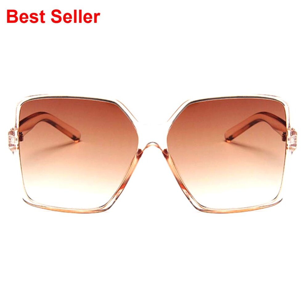 Oversized Square Sunglasses Uv Protection Unisex Fashion Shades